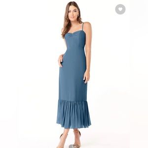 Azazie Justina Dress in the color Bermuda